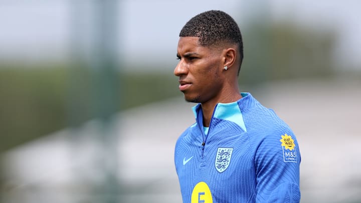 Rashford in England training 