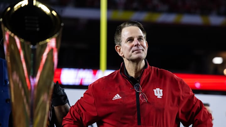 Jan 19, 2026; Miami Gardens, FL, USA; Indiana Hoosiers head coach Curt Cignetti after defeating the Miami Hurricanes in the College Football Playoff National Championship game at Hard Rock Stadium.