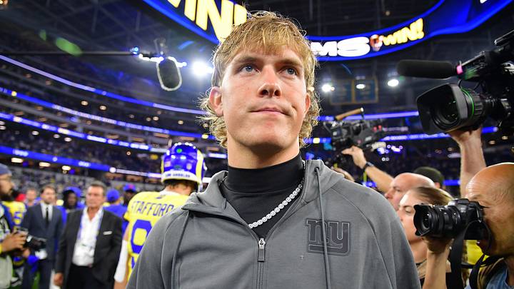 Sep 21, 2026; Inglewood, California, USA; New York Giants quarterback Jaxson Dart (6) after losing to the Los Angeles Rams at SoFi Stadium. Mandatory Credit: Gary A. Vasquez-Imagn Images Sep 21, 2026; Inglewood, California, USA; New York Giants quarterback Jaxson Dart (6) after losing to the Los Angeles Rams at SoFi Stadium. Mandatory Credit: Gary A. Vasquez-Imagn Images