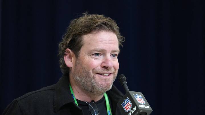 Seattle Seahawks general manager John Schneider speaks at the NFL Scouting Combine