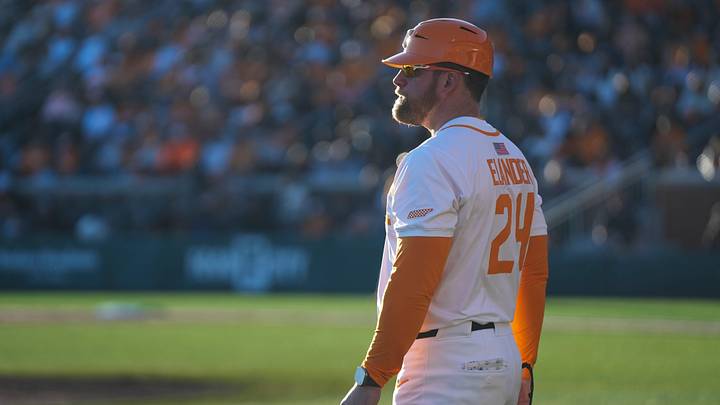 Tennessee baseball coach Josh Elander during an NCAA college baseball game against Nicholls on Feb. 13, 2026, in Knoxville, Tennessee.