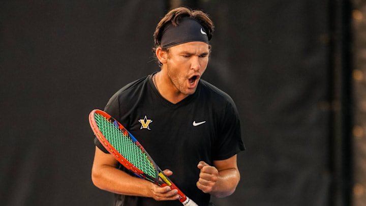 Vanderbilt men's tennis beats Alabama. Vanderbilt men's tennis beats Alabama.
