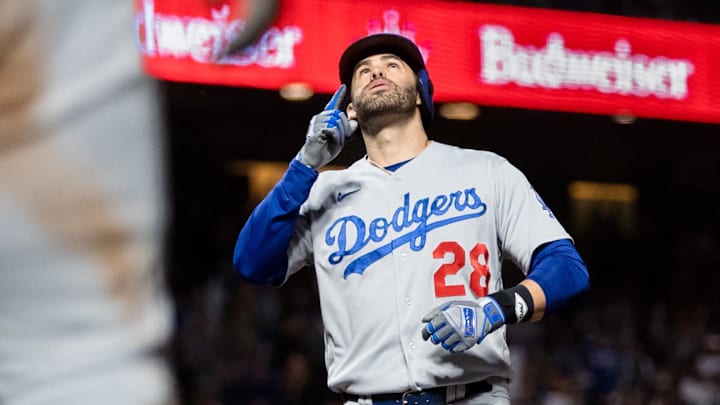 Sep 29, 2023; San Francisco, California, USA; Los Angeles Dodgers designated hitter J.D. Martinez