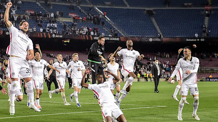 Nach der Partie gab es für die Eintracht-Spieler kein Halten mehr