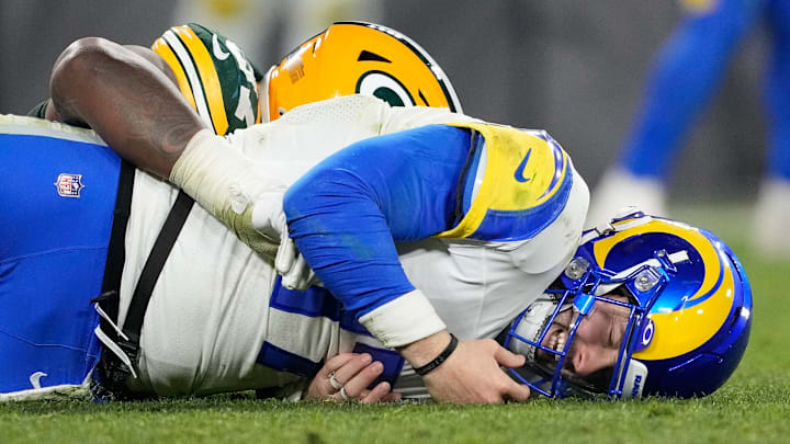 Los Angeles Rams v Green Bay Packers, Baker Mayfield, Kenny Clark