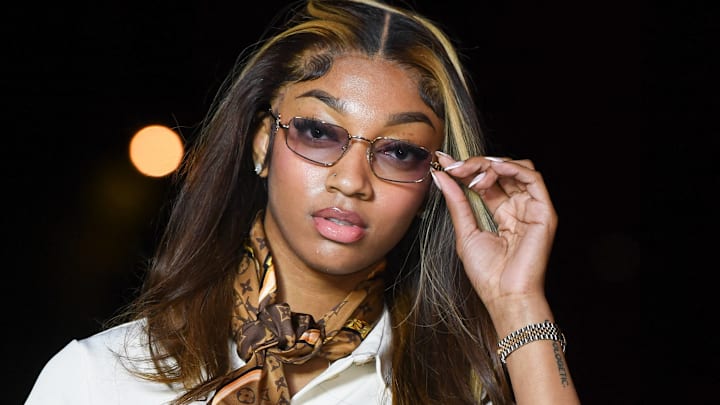 Angel Reese attending The Prelude to The Paris Games 2024 at the Vuitton Foundation in Paris.