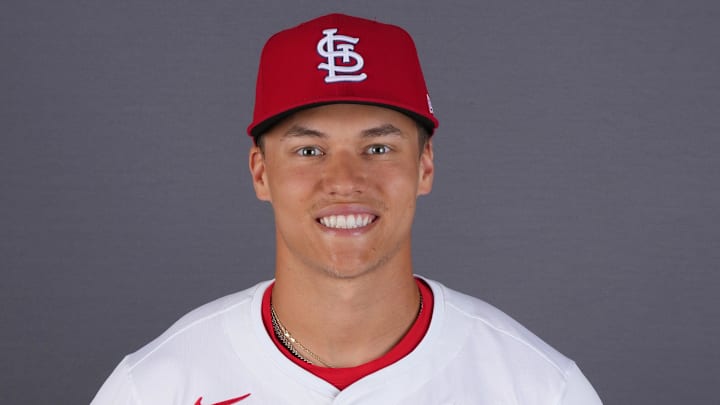 Feb 20, 2025; Jupiter, FL, USA; St. Louis Cardinals infielder JJ Wetherholt (87). Mandatory Credit: Jim Rassol-Imagn Images Feb 20, 2025; Jupiter, FL, USA; St. Louis Cardinals infielder JJ Wetherholt (87). Mandatory Credit: Jim Rassol-Imagn Images