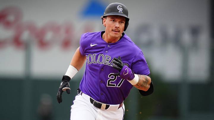 Colorado Rockies right fielder Jordan Beck. Colorado Rockies right fielder Jordan Beck.