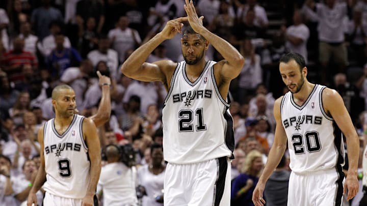 San Antonio Spurs Tim Duncan, Tony Parker, Manu Ginobili