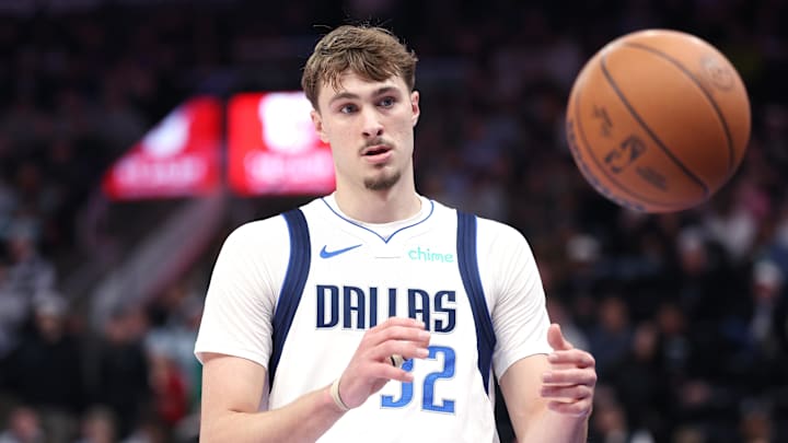 Dec 15, 2025; Salt Lake City, Utah, USA; Dallas Mavericks forward Cooper Flagg (32) reacts after a play against the Utah Jazz during the second half at Delta Center. Mandatory Credit: Rob Gray-Imagn Images Dec 15, 2025; Salt Lake City, Utah, USA; Dallas Mavericks forward Cooper Flagg (32) reacts after a play against the Utah Jazz during the second half at Delta Center. Mandatory Credit: Rob Gray-Imagn Images