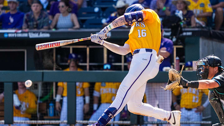 LSU Tigers designated hitter Ethan Frey.