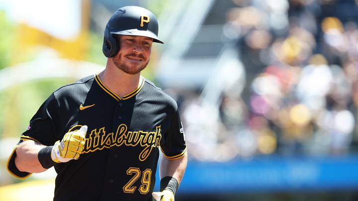 May 31, 2026; Pittsburgh, Pennsylvania, USA;  Pittsburgh Pirates designated hitter Ryan O’Hearn (29) circles the bases on a solo home run against the Minnesota Twins during the second inning at PNC Park. Mandatory Credit: Charles LeClaire-Imagn Images