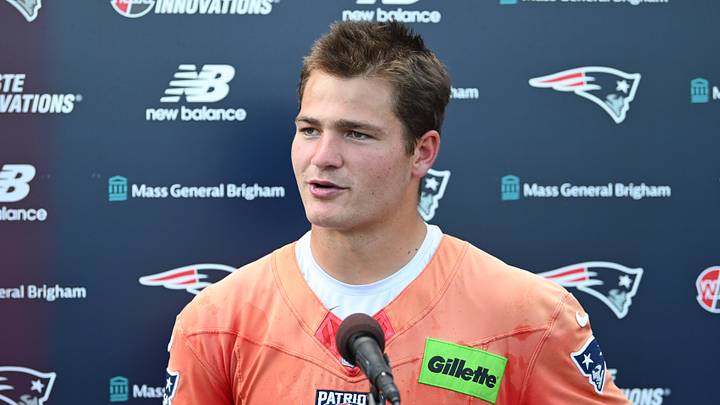 New England Patriots quarterback Drake Maye