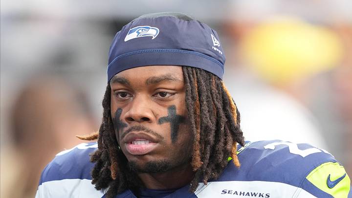 Seattle Seahawks running back Emanuel Wilson stands on the sideline Seattle Seahawks running back Emanuel Wilson stands on the sideline