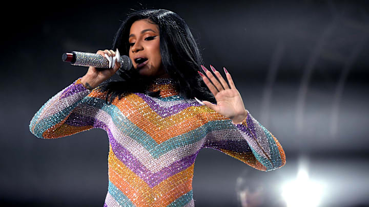Cardi B performs at Bonnaroo Music and Arts Festival on Sunday, June 16, 2019 in Manchester, Tenn. 

Cardi 03