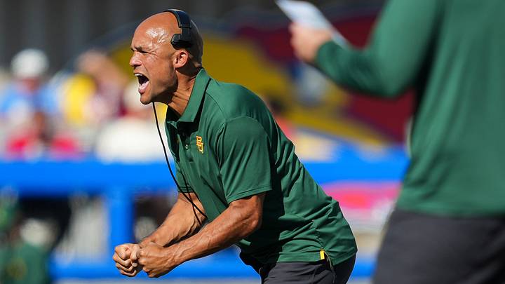 Oct 24, 2026; Lawrence, Kansas, USA; Baylor Bears head coach Dave Aranda reacts during the second half against the Kansas Jayhawks at David Booth Kansas Memorial Stadium. Mandatory Credit: Jay Biggerstaff-Imagn Images Oct 24, 2026; Lawrence, Kansas, USA; Baylor Bears head coach Dave Aranda reacts during the second half against the Kansas Jayhawks at David Booth Kansas Memorial Stadium. Mandatory Credit: Jay Biggerstaff-Imagn Images