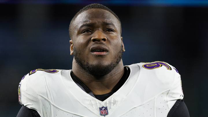 Dec 17, 2023; Jacksonville, Florida, USA; Baltimore Ravens defensive tackle Justin Madubuike (92) warms up before a game against the Jacksonville Jaguars at EverBank Stadium. Mandatory Credit: Nathan Ray Seebeck-USA TODAY Sports Dec 17, 2023; Jacksonville, Florida, USA; Baltimore Ravens defensive tackle Justin Madubuike (92) warms up before a game against the Jacksonville Jaguars at EverBank Stadium. Mandatory Credit: Nathan Ray Seebeck-USA TODAY Sports
