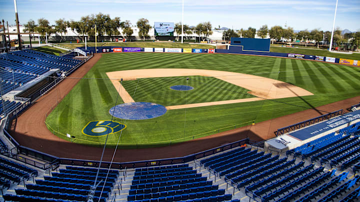 The Milwaukee Brewers held a ribbon-cutting and dedication ceremony at the team's new spring training complex, American Family Fields of Phoenix, Tuesday, Feb. 12, 2019.