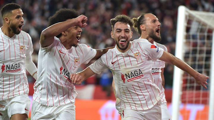 Munir (right) scored the only goal of the game Munir (right) scored the only goal of the game