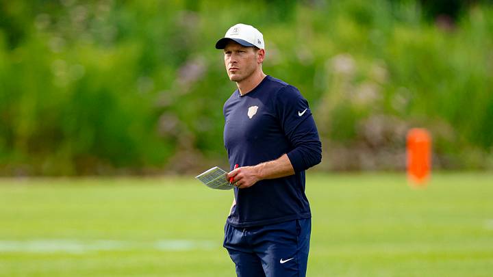 Chicago Bears head coach Ben Johnson looks on during Training Camp. Mandatory Credit: Kamil Krzaczynski-Imagn Images Chicago Bears head coach Ben Johnson looks on during Training Camp. Mandatory Credit: Kamil Krzaczynski-Imagn Images