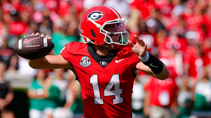 Gunner Stockton throwing in the win Marshall v Georgia