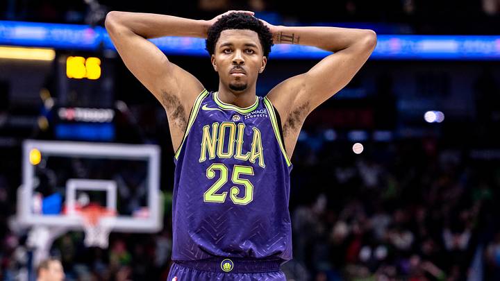 New Orleans Pelicans guard Trey Murphy III. New Orleans Pelicans guard Trey Murphy III.