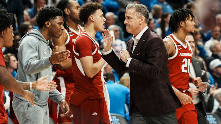 Arkansas head coach John Calipari v Kentucky