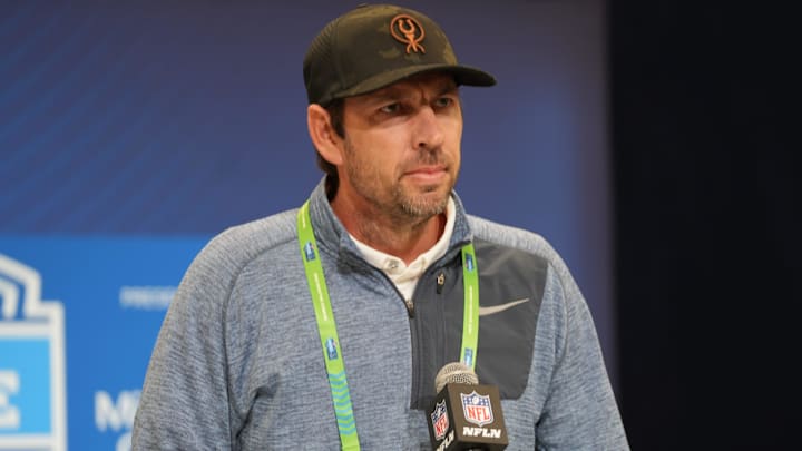 Indianapolis Colts head coach Shane Steichen speaks to the media during the 2025 NFL draft.