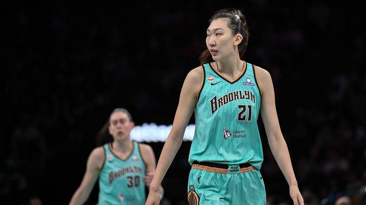 New York Liberty center Han Xu (21) during the second half against the Washington Mystics