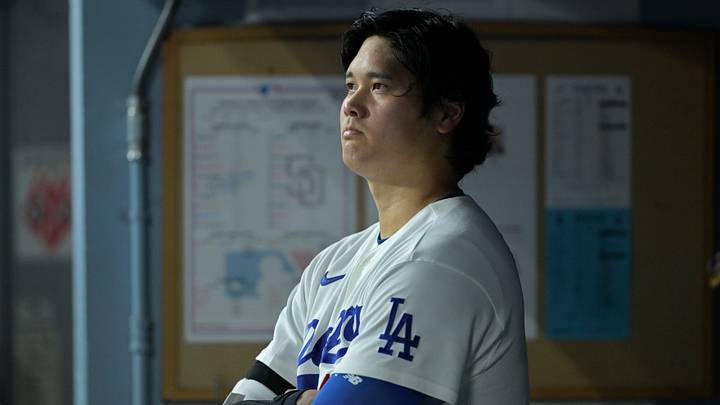 Sep 23, 2026; Los Angeles, California, USA; Los Angeles Dodgers pitcher Shohei Ohtani (17) looks on from the dugout in the second inning against the San Diego Padres at Dodger Stadium. Mandatory Credit: Jayne Kamin-Oncea-Imagn Images Sep 23, 2026; Los Angeles, California, USA; Los Angeles Dodgers pitcher Shohei Ohtani (17) looks on from the dugout in the second inning against the San Diego Padres at Dodger Stadium. Mandatory Credit: Jayne Kamin-Oncea-Imagn Images