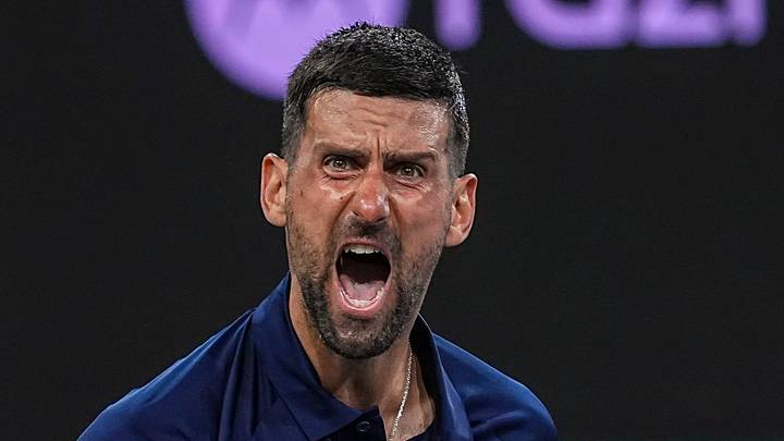 Novak Djokovic celebrates a game win