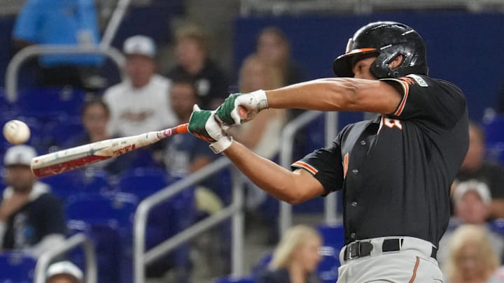 Miami Third baseman Daniel Cuvet against FIU smashing a grand slam in loanDepot Park