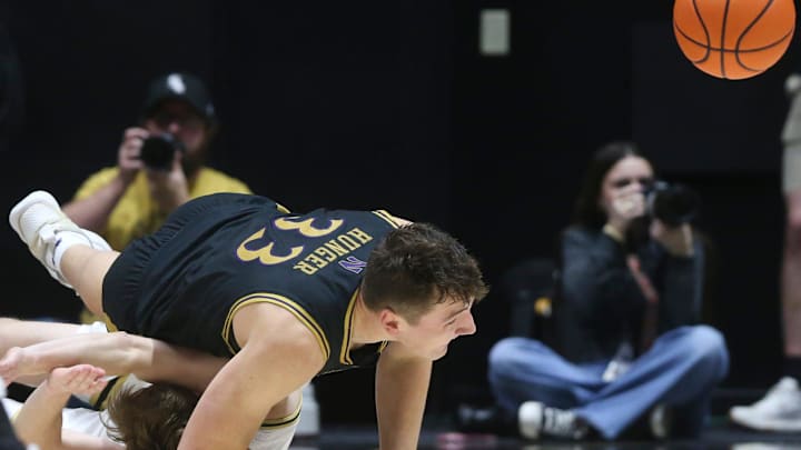 Northwestern Wildcats forward Luke Hunger