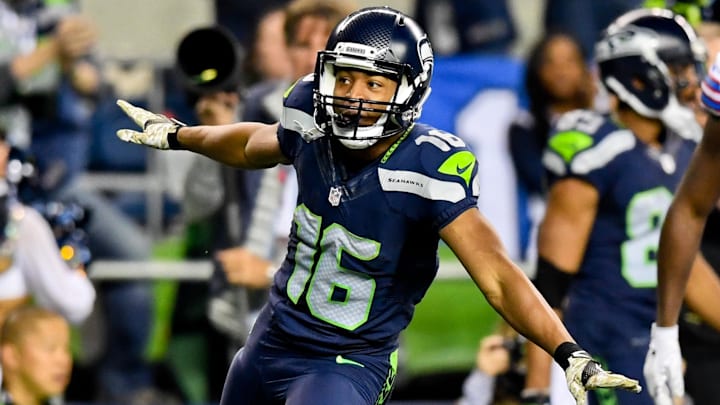 Former Seattle Seahawks wide receiver Tyler Lockett. Former Seattle Seahawks wide receiver Tyler Lockett.