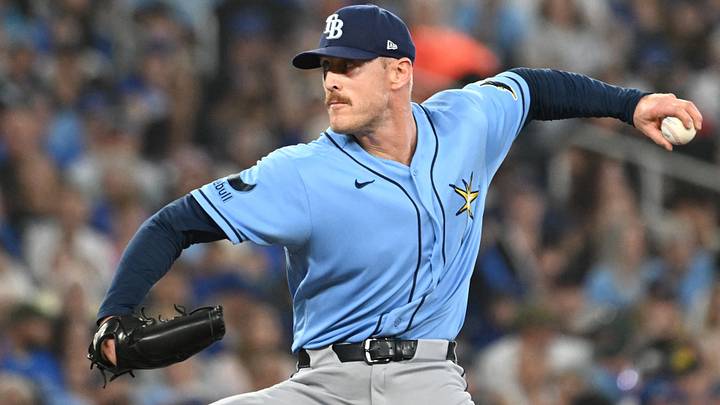 Jul 20, 2026; Toronto, Ontario, CAN; Tampa Bay Rays relief pitcher Cam Booser (62) delivers a pitch against the Toronto Blue Jays in the seventh inning at Rogers Centre. Mandatory Credit: Dan Hamilton-Imagn Images Jul 20, 2026; Toronto, Ontario, CAN; Tampa Bay Rays relief pitcher Cam Booser (62) delivers a pitch against the Toronto Blue Jays in the seventh inning at Rogers Centre. Mandatory Credit: Dan Hamilton-Imagn Images