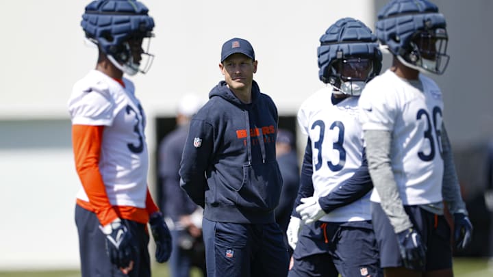 Ben Johnson oversees spring practice as a head coach with the ability to help players at any position based on experience.