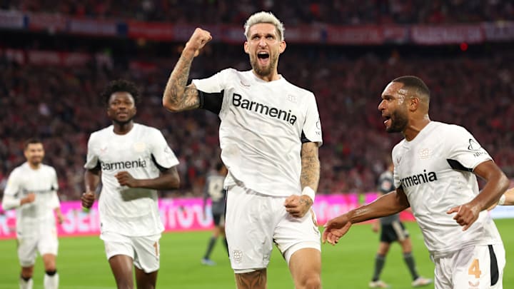 Robert Andrich feiert seinen Führungstreffer in München Robert Andrich feiert seinen Führungstreffer in München