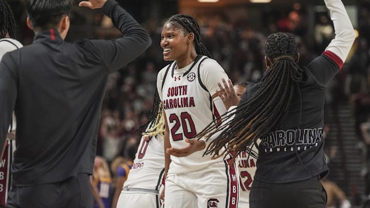 South Carolina basketball forward Sania Feagin