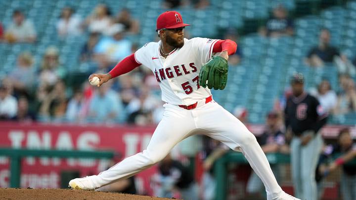 Aug 25, 2026; Anaheim, California, USA; Los Angeles Angels pitcher Walbert Ureña (57) throws in the first inning against the Cleveland Guardians at Angel Stadium. Mandatory Credit: Kirby Lee-Imagn Images Aug 25, 2026; Anaheim, California, USA; Los Angeles Angels pitcher Walbert Ureña (57) throws in the first inning against the Cleveland Guardians at Angel Stadium. Mandatory Credit: Kirby Lee-Imagn Images