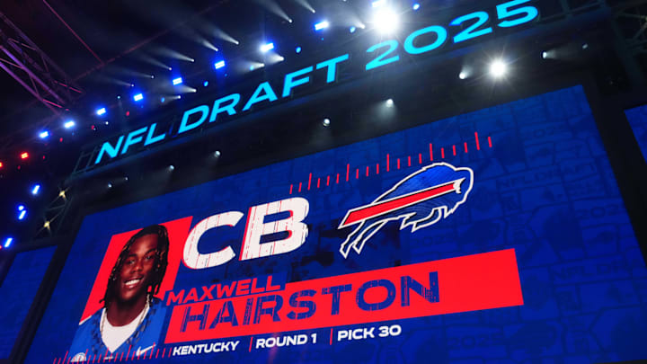 Kentucky Wildcats cornerback Maxwell Hairston is selected as the No. 30 pick by the Buffalo Bills during the NFL Draft at Lambeau Field.
