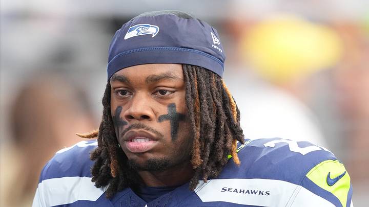Seattle Seahawks running back Emanuel Wilson (23) looks on