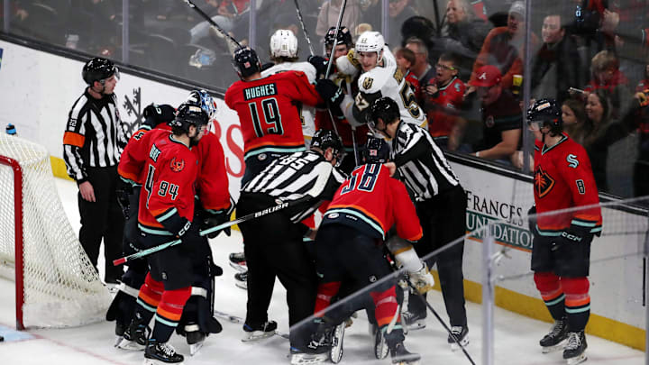 Coachella Valley Firebirds defeated Henderson Silver Knights 6-1 at Acrisure Arena in Palm Desert, Calif., on Sunday, Feb. 18, 2024.