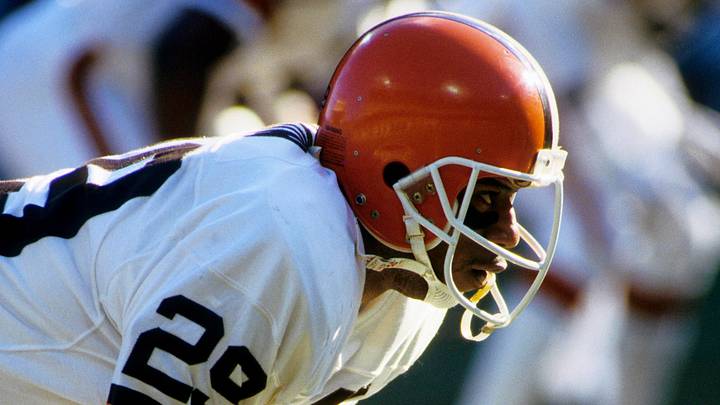 Jan 3, 1987; Cleveland, OH, USA; FILE PHOTO; Cleveland Browns defensive back Hanford Dixon (29) in action against the New York Jets during the 1986 AFC Divisional Playoff game at Cleveland Stadium. The Browns defeated the Jets 23-20. Mandatory Credit: Manny Rubio-USA TODAY Sports Jan 3, 1987; Cleveland, OH, USA; FILE PHOTO; Cleveland Browns defensive back Hanford Dixon (29) in action against the New York Jets during the 1986 AFC Divisional Playoff game at Cleveland Stadium. The Browns defeated the Jets 23-20. Mandatory Credit: Manny Rubio-USA TODAY Sports