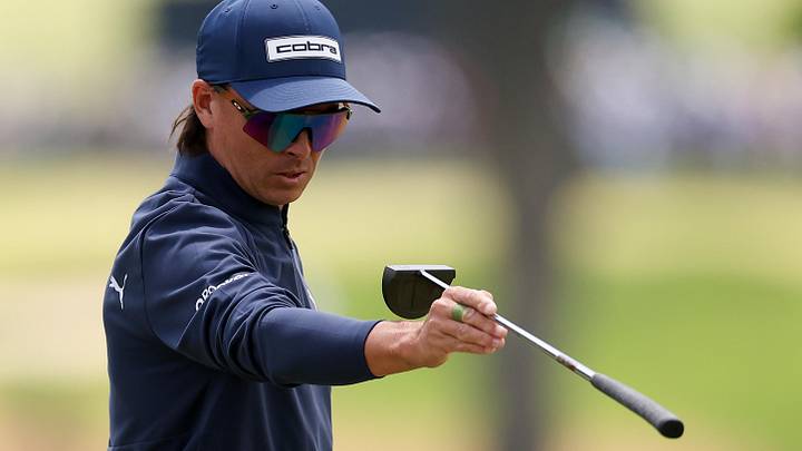 Rickie Fowler prepares to putt on the ninth green during the first round of the PGA Championship. Rickie Fowler prepares to putt on the ninth green during the first round of the PGA Championship.