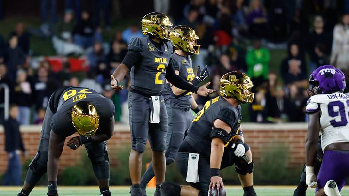 Oct 17, 2026; Waco, Texas, USA; Baylor Bears quarterback DJ Lagway (2) looks to the sideline for a play against the TCU Horned Frogs during the second half at McLane Stadium. Mandatory Credit: Chris Jones-Imagn Images Oct 17, 2026; Waco, Texas, USA; Baylor Bears quarterback DJ Lagway (2) looks to the sideline for a play against the TCU Horned Frogs during the second half at McLane Stadium. Mandatory Credit: Chris Jones-Imagn Images