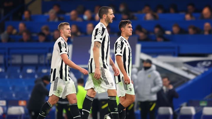 Matthijs de Ligt, Leonardo Bonucci e Paulo Dybala