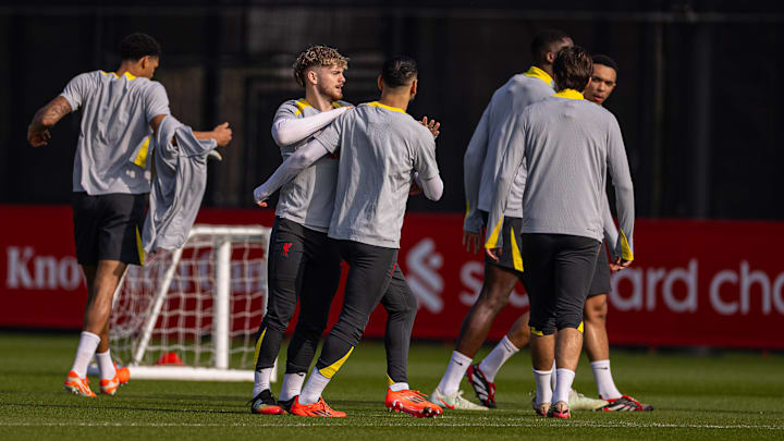 Salah and Alexander-Arnold were pulled apart by teammates