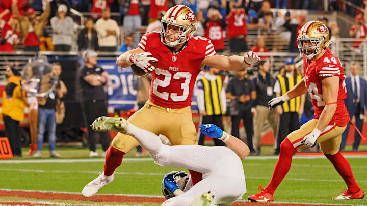 San Francisco 49ers running back Christian McCaffrey.