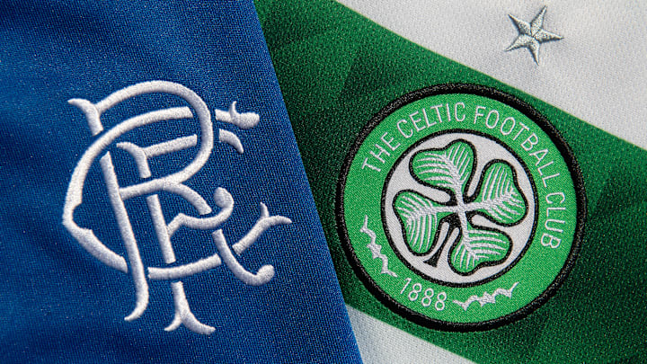 The Glasgow Celtic FC and the Glasgow Rangers FC Club Badges