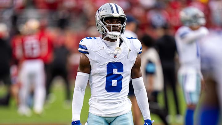 Dallas Cowboys safety Donovan Wilson during warmups before the start of the game against the San Francisco 49ers at Levi's Stadium. 